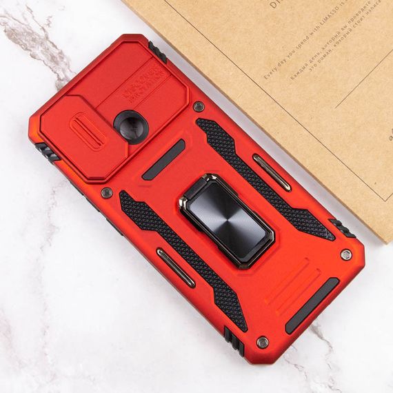 Ударопрочный чехол Camshield Army Ring для Xiaomi Redmi 10C Красный / Red | Зображення 5
