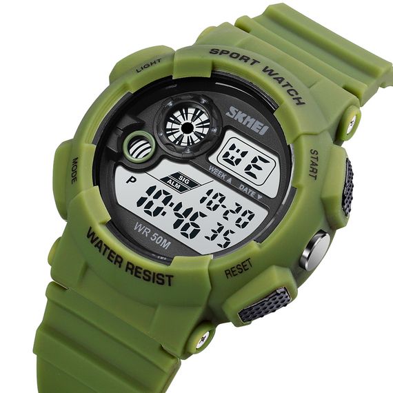 Чоловічий годинник Skmei 1718AG Army Green | Зображення 1