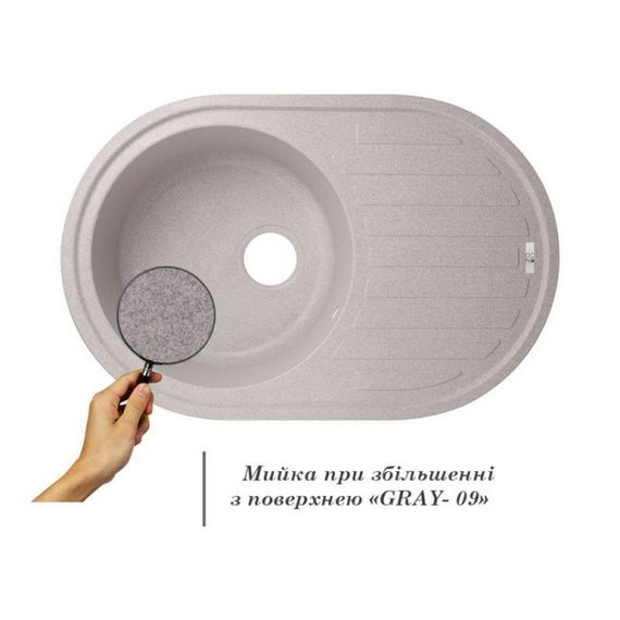 Кухонна мийка Lidz 780x500/200 GRA-09 (LIDZGRA09780500200) | Зображення 2