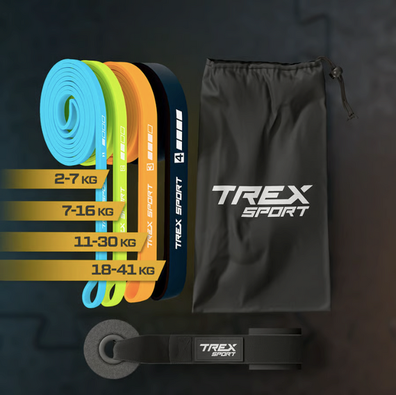 Набор резинок для фитнеса Trex Sport TX-004PB Power Band 4в1 2-41кг | Зображення 1