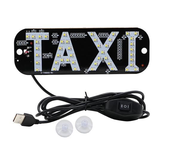 Двоколірна автомобільна світлодіодна табличка таксі, LED табло TAXI, червоний і зелений | Зображення 2