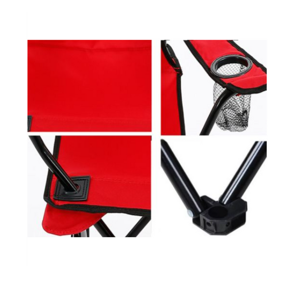 Стілець туристичний витримує до 100 кг, Складаний стілець для походів Червоний   знижка | Зображення 4