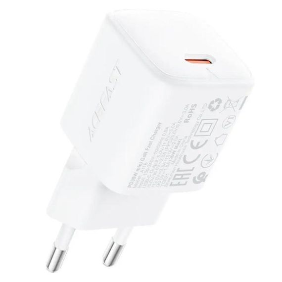 СЗУ Acefast A118 PD30W GaN (1USB-C) White