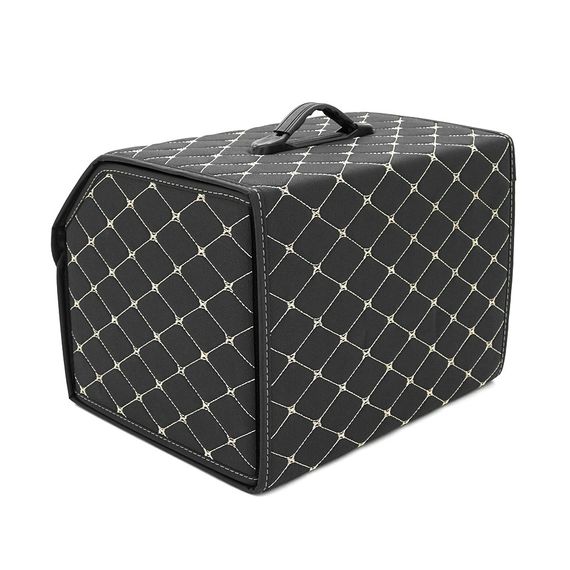 Складаний шкіряний автомобільний органайзер 400x320x300, Black-Gold | Зображення 3