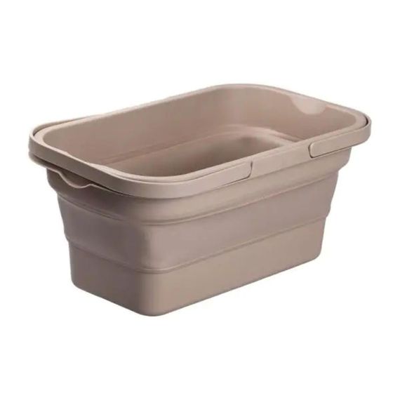 Складная корзина для пикника с крышкой-столиком 44.8х26х14 см Бежевая SJ-0120BE | Зображення 2