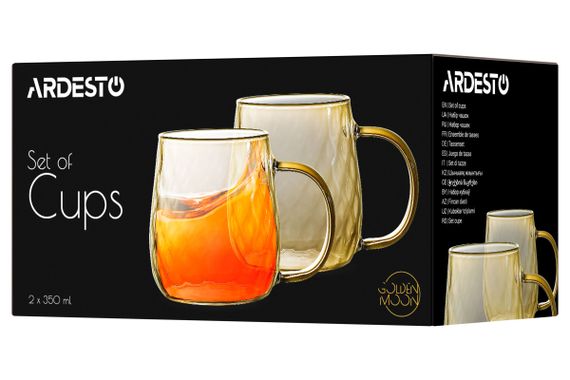 Набір чашок Ardesto Golden Moon AR-2635-GG 350 мл 2 шт | Зображення 3