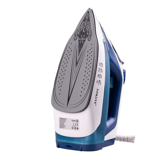 Праска бездротова парова Sokany SK-2055 2400 Вт з підставкою та керамічною підошвою з відпарюванням | Зображення 5