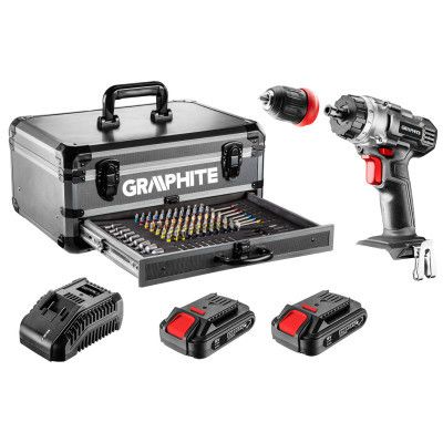 Шуруповерт Graphite Energy + SET, 18В, 2х2.0 Ач, 109ед. кейс (58G022-PS15) | Зображення 3