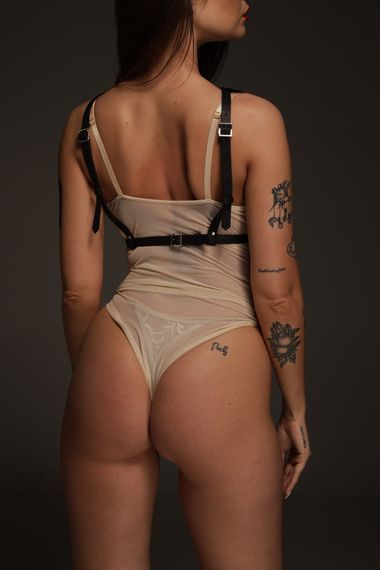 Портупея с крыльями "модель black Angel 5", экокожа, ручная работа sexstyle | Зображення 7