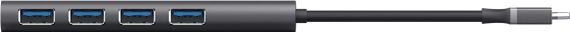 USB-хаб Trust Halyx Type-C to 4-Port USB-A 3.2 Grey (24948_TRUST) | Зображення 5