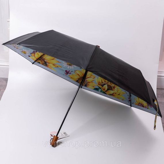Парасолька механічна елегантна з принтом міцна надійна з поліестеру діаметр 100 см Жовтий HP-23-14Y | Зображення 4