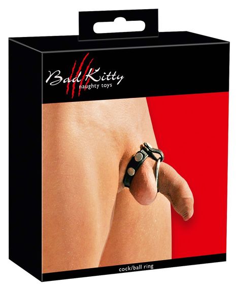 Набір ерекційних кілець з ремінцем - Bad Kitty Cock/Ball Ring