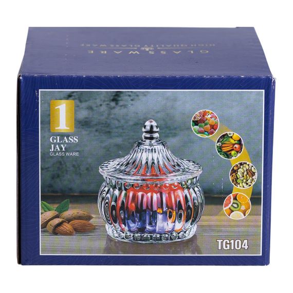 Конфетница стеклянная c крышкой Ø 8 см в восточном стиле HP-YH-2 | Зображення 5
