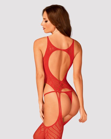 Комбінезон-сітка Obsessive N122 Червоний S/M/L | Зображення 3