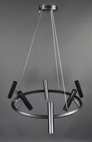 Люстра світлодіодна підвісна LED світильник для квартири на стелю лед 27743 Чорний 40-150х60х60 см.