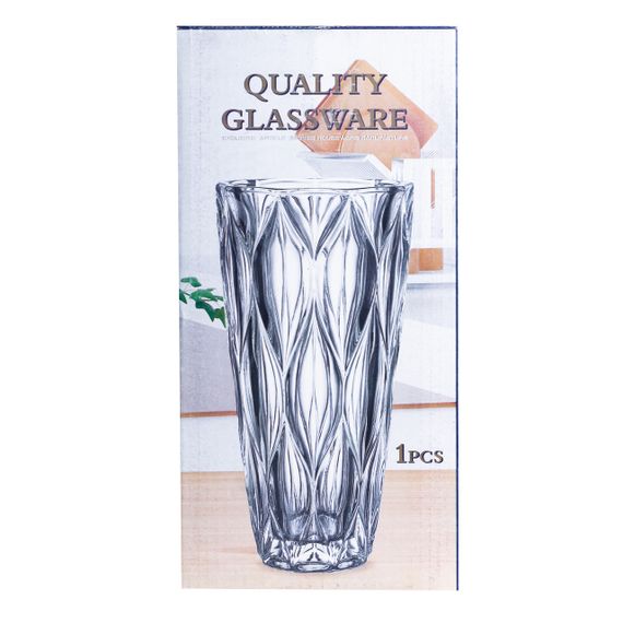 Ваза для квітів 24.5 (см) скляна прозора | Зображення 4