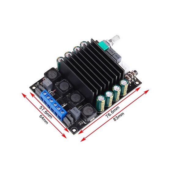 Стерео HIFI усилитель звука 2х100W D класс TDA7498 DC12-36V | Зображення 2