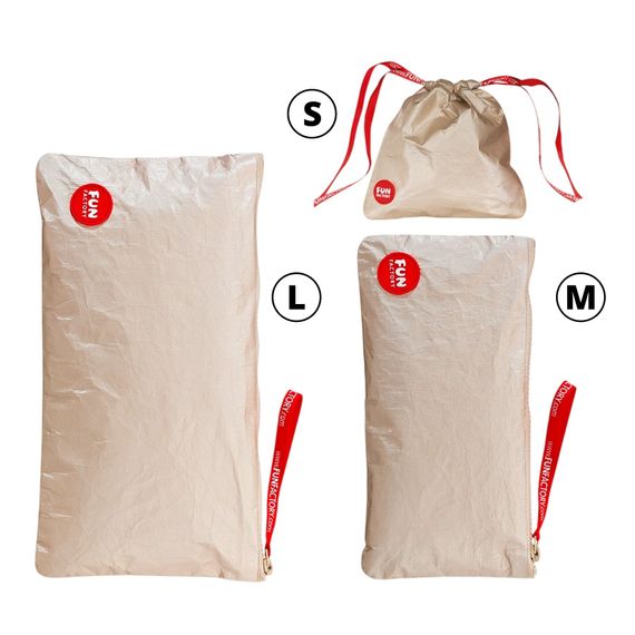 Сумка для секс-іграшок Fun Factory TOYBAG M, золотиста, на блискавці, 25x12 см | Зображення 2