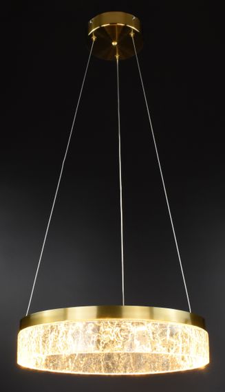 Люстра світлодіодна підвісна LED світильник для квартири на стелю лед 26767 Латунь 30-150х40х40 см. | Зображення 1