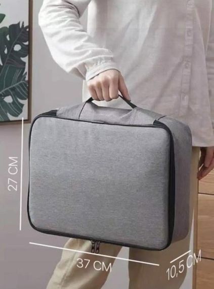 Органайзер-папка для документів із кодовим замком Сіра з кріплення на валізу водонепроникна | Зображення 2