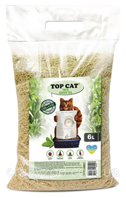 Наполнитель для кошачьего туалета Top Cat Tofu соевый тофу с ароматом зеленого чая 6 л TCT 80507