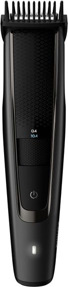 Тример Philips Beardtrimmer series 5000, для бороди і вусів, мережа+акум., насадок-2, чохол, сталь, чорний (BT5515/70) | Зображення 3