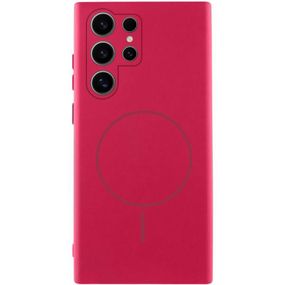 Чохол Silicone Cover Lakshmi Full Camera (AA) with MagFit для Samsung Galaxy S25 Ultra Червоний / Rose Red