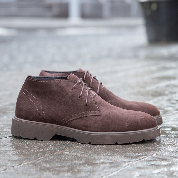 Замшеві черевики коричневого кольору 40 розмір | Зображення 1