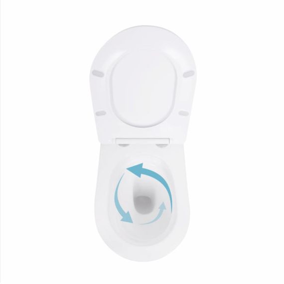 Унітаз підвісний Qtap Robin Ultra Quiet безобідковий з сідінням Soft-close 520x365x365 мм WHITE | Зображення 6
