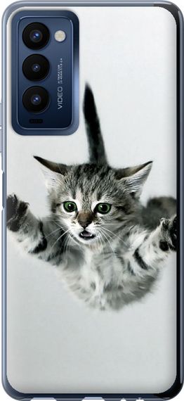 Чехол на Tecno Camon 18p CH7n Летящий котёнок "2322u-2525-17620"