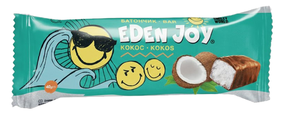 Батончик SmileyWorld Еден Джой кокос 40г (214526) | Зображення 1