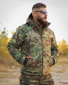 Куртка зимова Хантер Софтшел фліс Мультикам