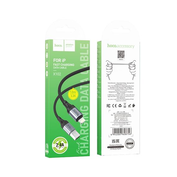 USB Hoco X102 Lightning 2.4A | Зображення 1