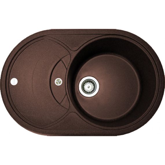 Гранітна мийка Adamant SHELL Mokko 770*495*200 мм