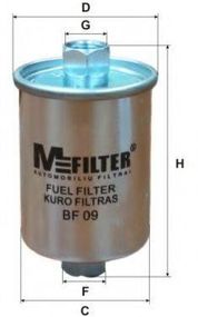 Фільтр паливний DAEWOO NEXIA 95- (вир-во M-FILTER) MFILTER BF09 на ROVER MINI