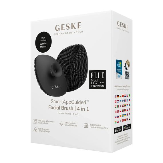 Щетка для лица GESKE Facial Brush 4в1 с держателем white, Серый | Зображення 7