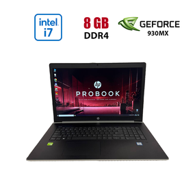 Ноутбук Б-класс HP ProBook 470 G5 / 17.3" (1920x1080) IPS / Intel Core i7-8550U (4 (8) ядра по 1.8 - 4.0 GHz) / 8 GB DDR4 / 256 GB SSD / nVidia GeForce 930MX, 2 GB DDR3, 64-bit / WebCam б/у