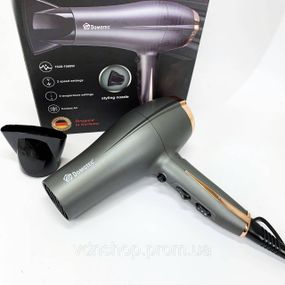 Електрофен для волосся з додатковими насадками Domotec, Фен з регулюванням температури і потоку повітря UM-47