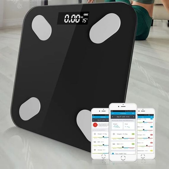 Підлогові електронні розумні фітнес-ваги, Ваги з функціями смарт, Розумні фітнес смарт ваги JB-60 | Зображення 8