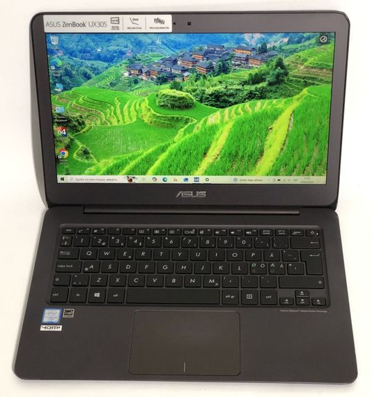 Ультрабук Б-клас Asus ZenBook UX305CA / 13.3" (1920x1080) IPS / Intel Core m3-6Y30 (2 (4) ядра по 0.9 - 2.2 GHz) / 8 GB DDR3 / 128 GB SSD / Intel UHD Graphics 620 / WebCam / Win 10 Home б/в | Зображення 1