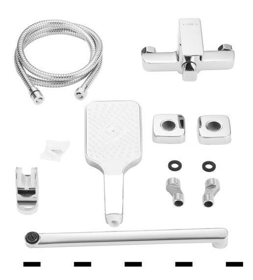 Змішувач для ванни Lidz Orion 005 Chrome з душовим гарнітуром LDORI005CRM48094 | Зображення 4