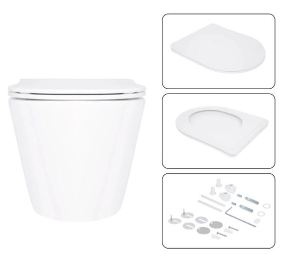 Набір Qtap Nest 4 в 1 підвісний унітаз Swan Ultra Quiet 520x360x320 + комплект інсталяції QT16335180W48191 | Зображення 3