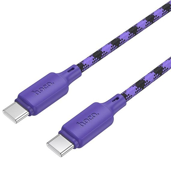 Дата кабель Hoco X116 Meridian Type-C to Type-C 60W (1m) Gradient Purple Mix | Зображення 3