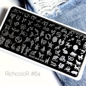 Пластина 064 для стемпінгу RichColor (12х6см)