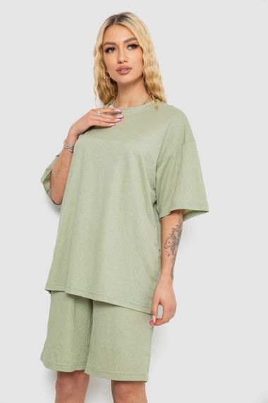 Костюм жіночий повсякденний, колір оливковий, 238R1615 | Зображення 2