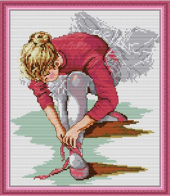 Набор для вышивания по нанесённой на канву схеме "Ballrt 2". AIDA 14CT printed, 28*32 см