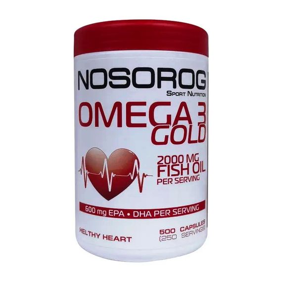 Омега для спорту Nosorog Nutrition Omega 3 Gold 1000 mg 500 Caps