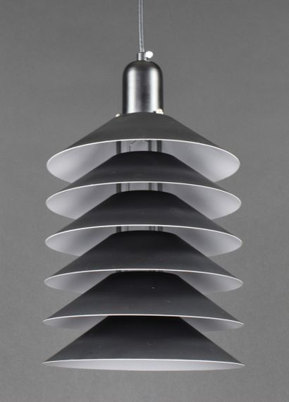 Люстра підвісна на 1 лампочку 27136 Чорний 40-150х20х20 см.