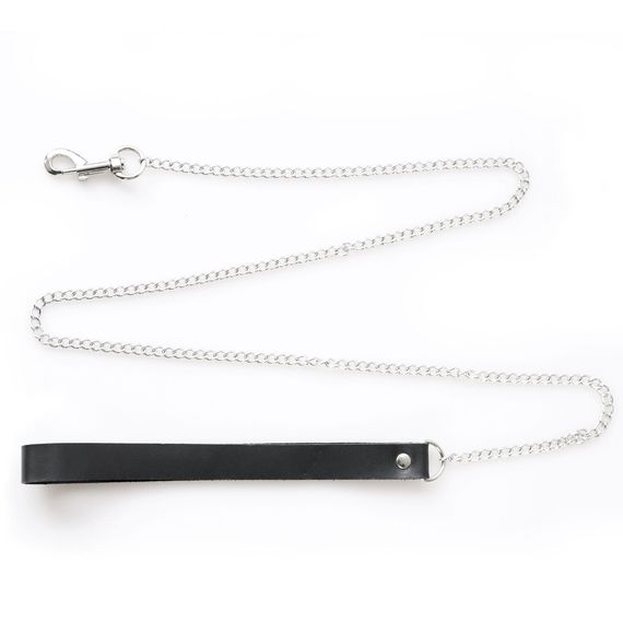 Нашийник Art of Sex - Tessa з повідцем з натуральної шкіри, колір чорний | Зображення 5