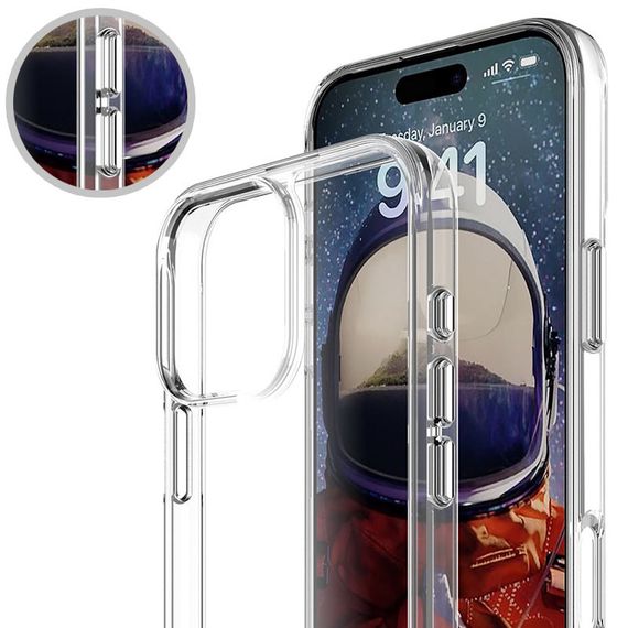 Чехол TPU Space Case transparent для Apple iPhone 16 Pro Max (6.9") Прозрачный | Зображення 4